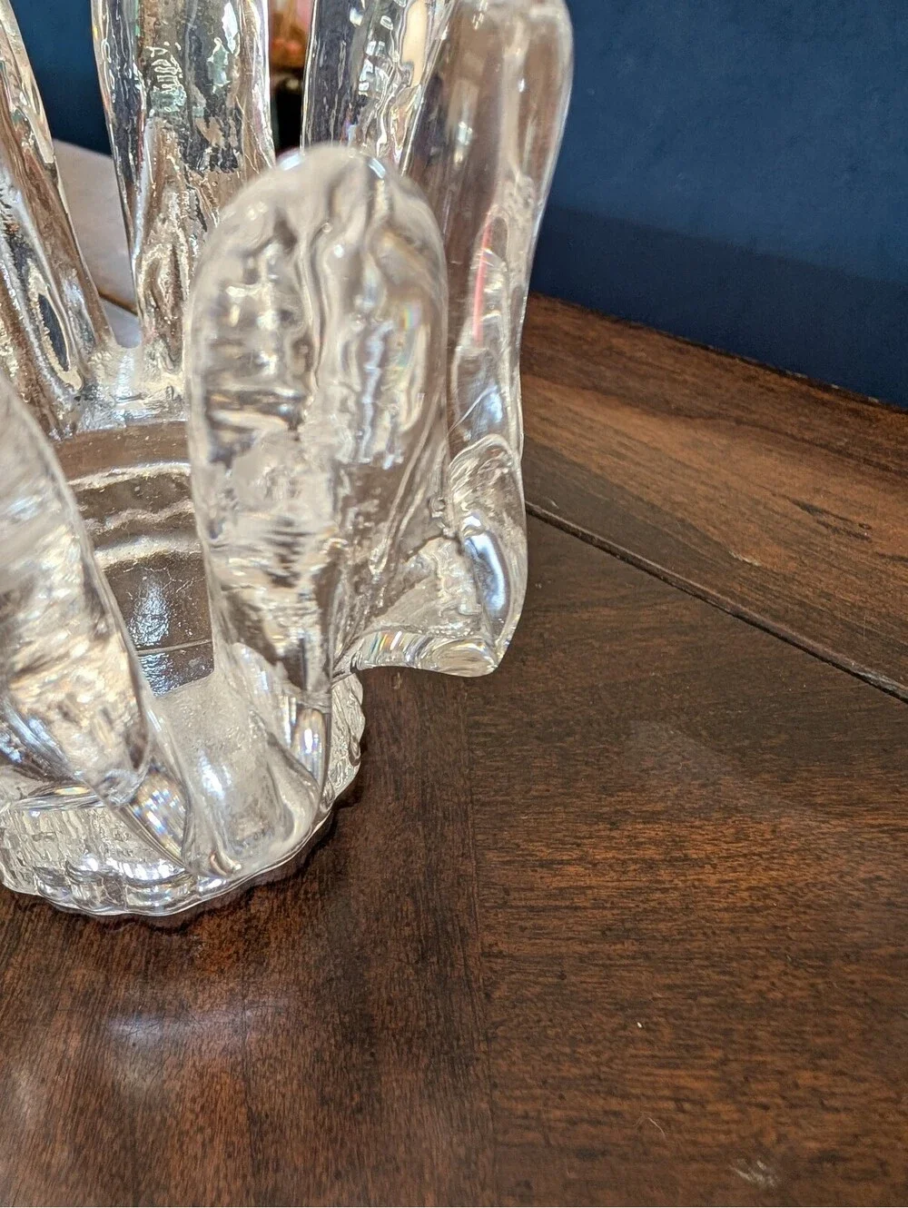 Kosta Boda Sunflower Clear Art Glass Votive Small Vintage